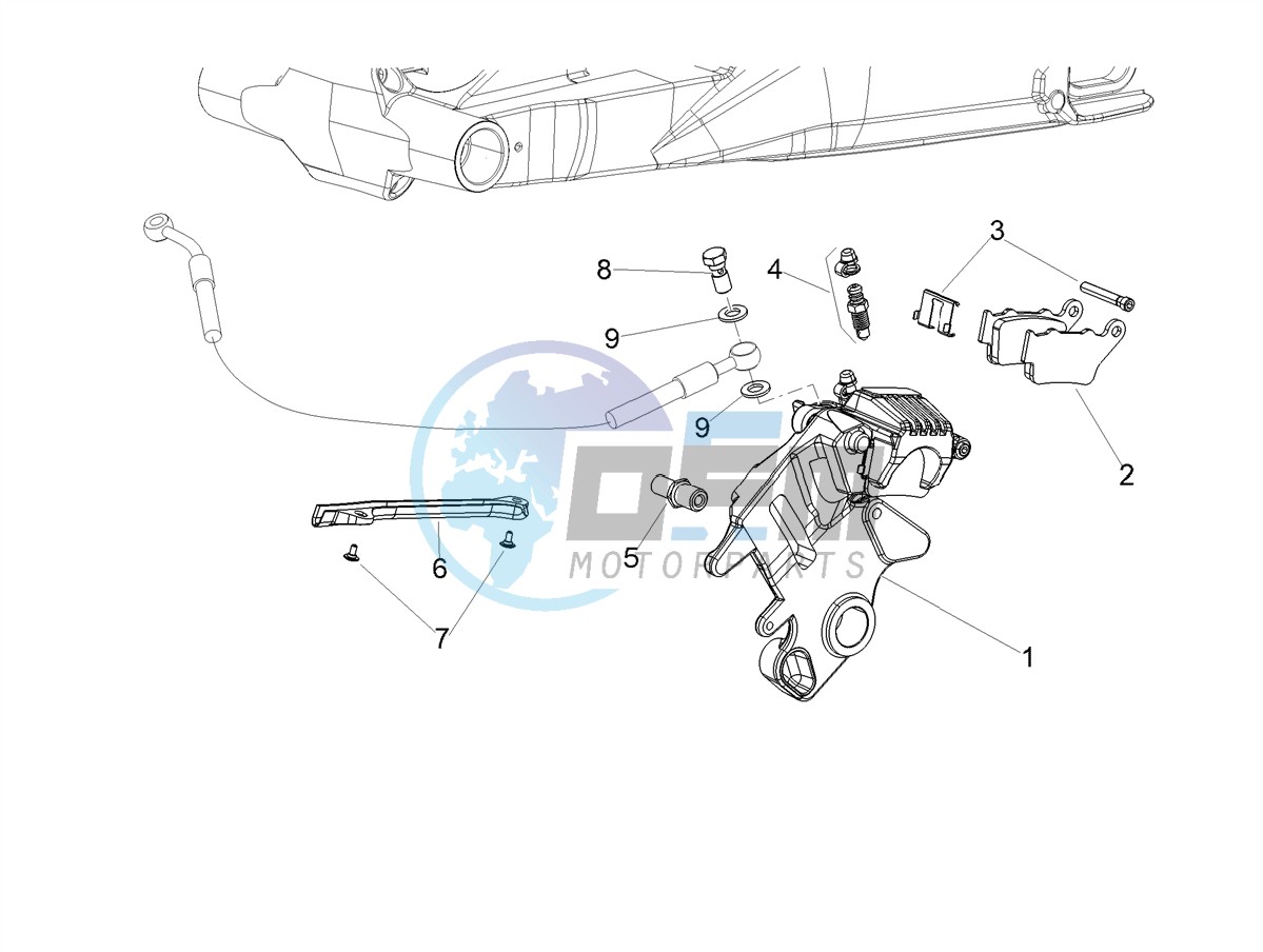 Rear brake caliper