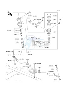 ZR 750 L [Z750 AU] (L7F-L8F) L7F drawing REAR MASTER CYLINDER