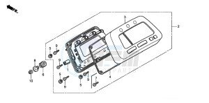 TRX250TE FOURTRAX ES drawing METER