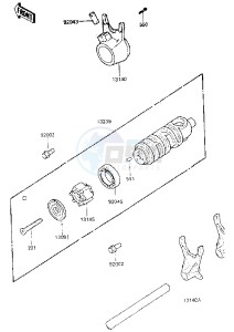 EN 450 A [454 LTD] (A1-A5) [454 LTD] drawing GEAR CHANGE DRUM_SHIFT FORK-- S- -