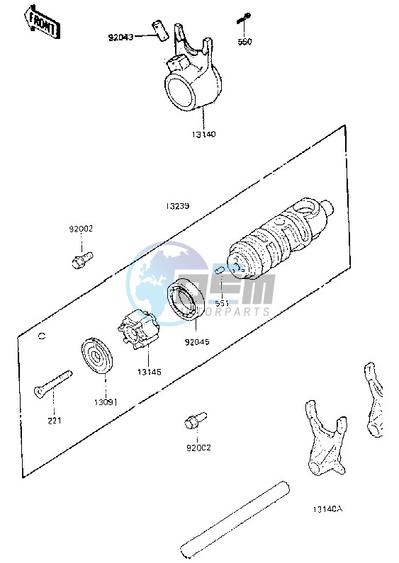 GEAR CHANGE DRUM_SHIFT FORK-- S- -