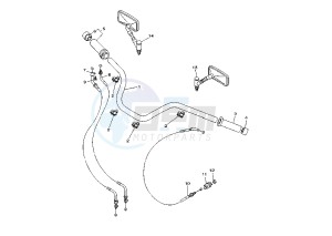 XVS A DRAG STAR CLASSIC 650 drawing STEERING HANDLE -CABLE