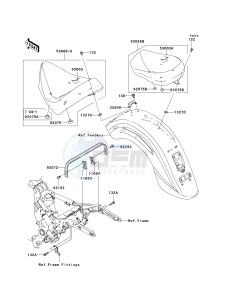 VN 1600A A[VULCAN 1600 CLASSIC] (A1-A3) [VULCAN 1600 CLASSIC] drawing SEAT--  - JKBVNKA1 5A014810- -