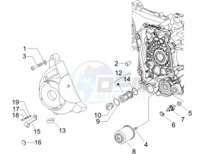 Runner 125 VX 4t Race drawing Flywheel magneto cover - Oil filter