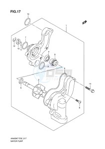 AN400Z ABS BURGMAN EU-UK drawing WATER PUMP