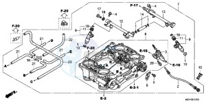 VFR800XB Crossrunner E drawing THROTTLE BODY