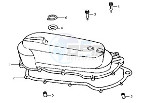 JUNGLE - 50 cc drawing CLUTCH COVER