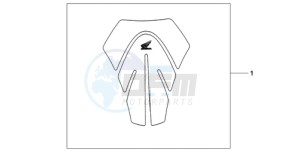 CB600F39 Spain - (SP / ST 25K) drawing TANK PAD/FUEL LID