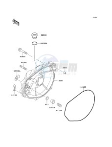 JH 750 F [SUPER SPORT XI] (F1-F2) [SUPER SPORT XI] drawing ENGINE COVER-- S- -