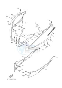 XC125R YW125 SKYLINER S (2PE2) drawing SIDE COVER