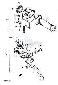 RGV250 1989 drawing LH HANDLE SWITCH