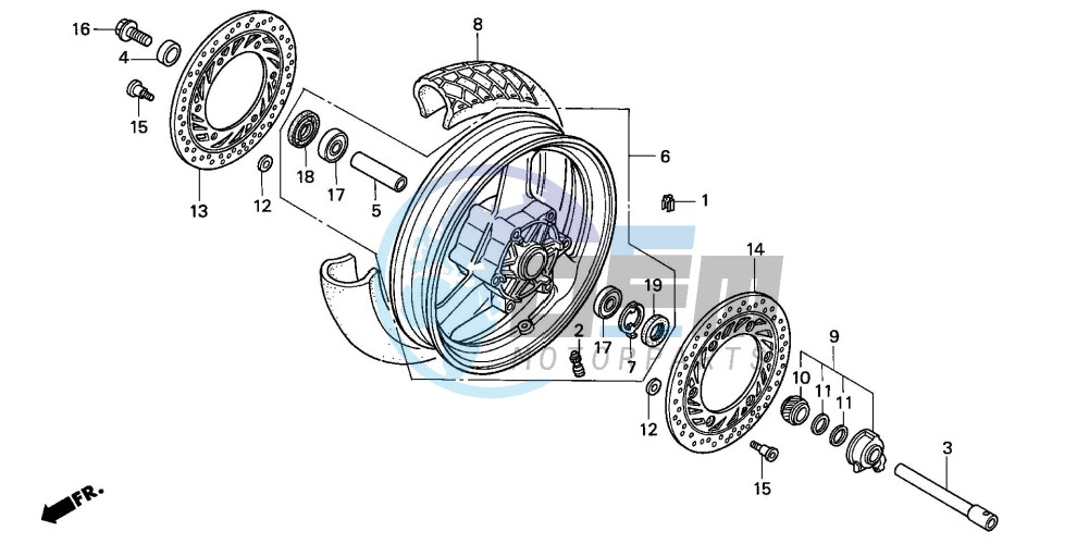 FRONT WHEEL (ST1100)