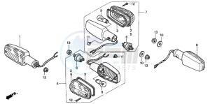 CB600F2 HORNET S drawing WINKER (1)