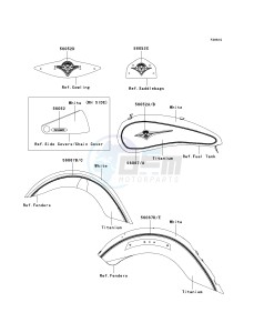 VN 2000 F [VULCAN 2000 CLASSIC LT] (6F-7F) F7F drawing DECALS-- WHITE_TITANIUM- --- F7F- -