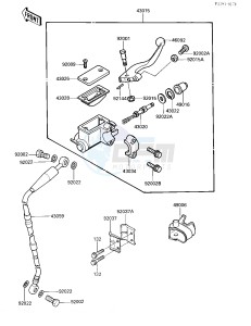 KX 250 F [KX250] (F1) [KX250] drawing FRONT MASTER CYLINDER