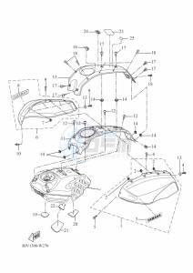 XSR700 MTM690-U (BJW1) drawing FUEL TANK 2