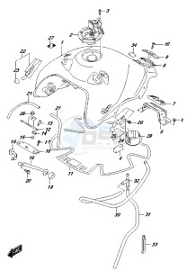 DL650 drawing FUEL TANK (DL650AUEL7 E21) (FOR YVB,YWW)