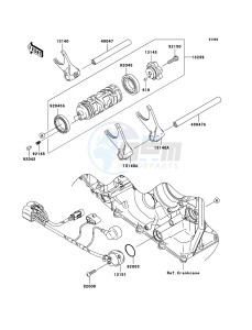 NINJA ZX-10R ZX1000D7F FR GB XX (EU ME A(FRICA) drawing Gear Change Drum/Shift Fork(s)