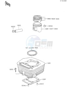 KL 250 C [KLR250] (C1-C2) [KLR250] drawing CYLINDER_PISTON