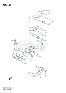 GSF650 (E21) Bandit drawing MANUAL BOX (GSF650SUAL1 E21)