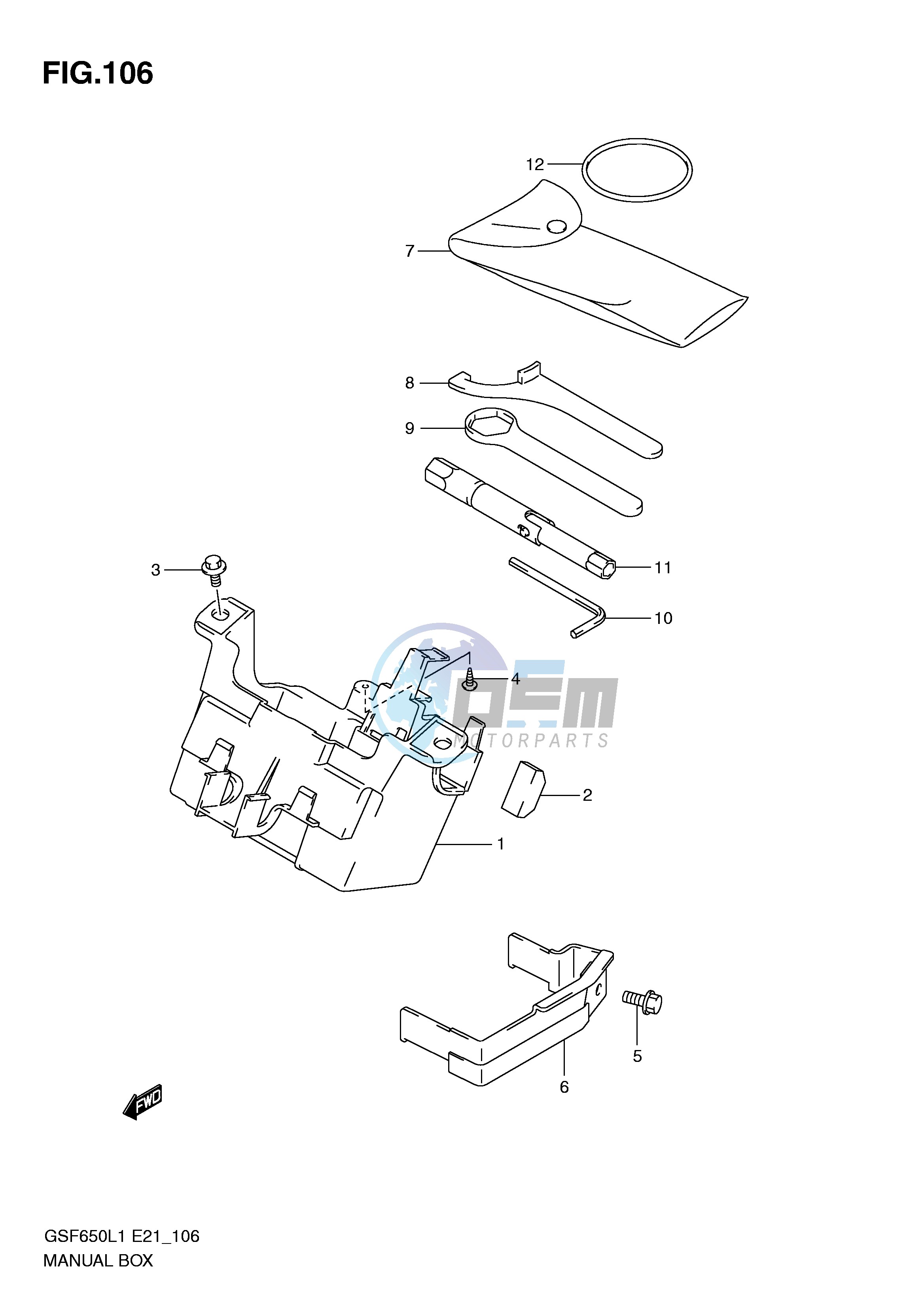 MANUAL BOX (GSF650SUAL1 E21)