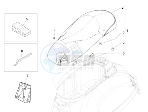 GTV 300HPE SEI GIORNI IE E4 ABS (EMEA) drawing Saddle/seats