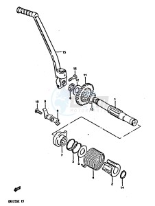 DR125S (E2) drawing KICK STARTER