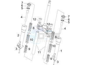 Beverly 125 drawing Fork components (Escorts)