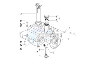 S 125 4T (Euro 3) UK drawing Fuel Tank