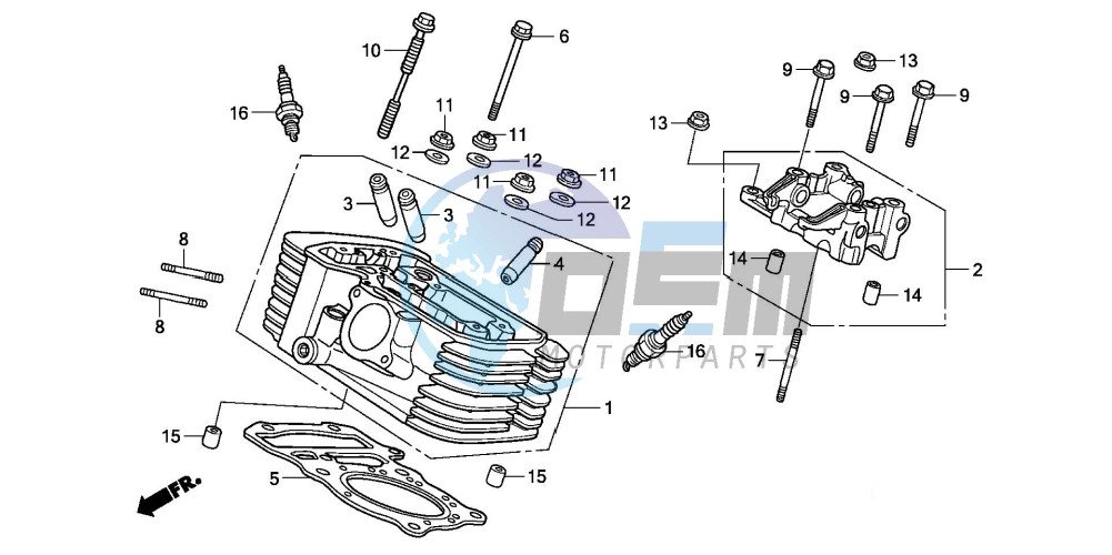 REAR CYLINDER HEAD