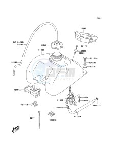 KFX400 KSF400A6F EU drawing Fuel Tank