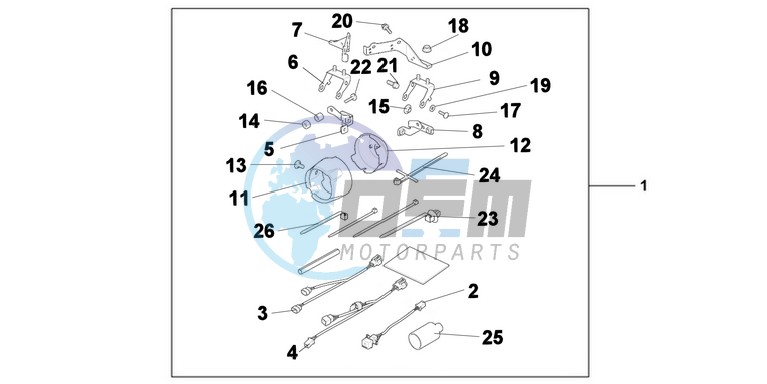 FRONT FOG LAMP ATTACHMENT KIT