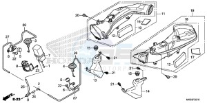 CBR1000SAG CBR1000 ED drawing AIR INTAKE DUCT/ SOLENOID VALVE