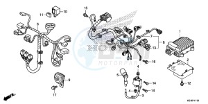 SH125ADE SH125AD UK - (E) drawing SUB HARNESS/IGNITION COIL