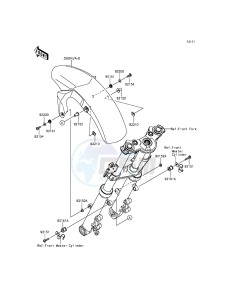 ER-6N ER650EDS XX (EU ME A(FRICA) drawing Front Fender(s)