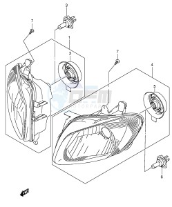 AN650 (E2) Burgman drawing HEADLAMP (E24)