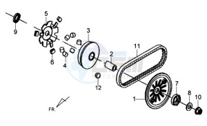 ORBIT II 50 drawing CLUTCH / V BELT