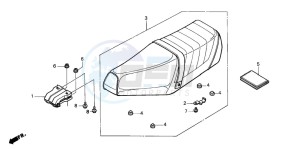 SH50D SCOOPY drawing SEAT (B/E/F/H/PO)