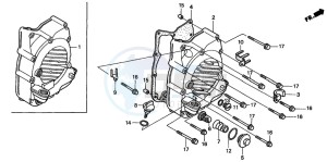 NSS250 JAZZ drawing RIGHT CRANKCASE COVER