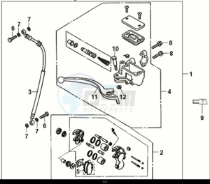 JET4 RX 50 (XE05W3-EU) (E5) (M1) drawing FRONT BRAKE MASTER CYLINDER