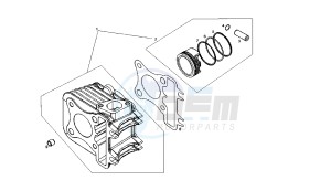 BOULEVARD - 50 CC 4T EU2 25 KM/H drawing CYLINDER - PISTON