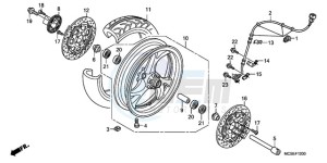 ST1300A9 France - (F / ABS CMF MME) drawing FRONT WHEEL