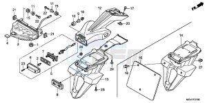 CBR600FAC drawing TAILLIGHT