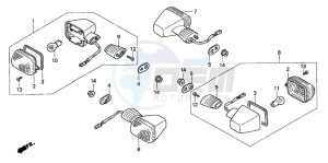 CBR600FR drawing WINKER (CBR600F4-CM)