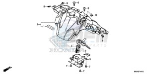 NC750XDG SH125AS UK - (E) drawing CENTER COVER