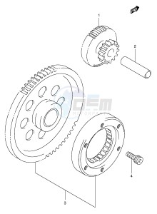 AN400 (E2) Burgman drawing STARTER CLUTCH