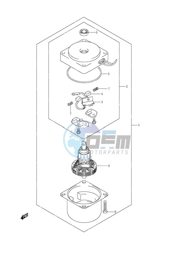 PTT Motor Power Tilt/Tiller Handle