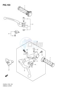 DL650 (E2) V-Strom drawing HANDLE LEVER (DL650L1 E24)