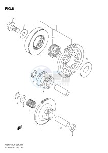 GSR750 (E21) drawing STARTER CLUTCH