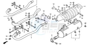 TRX350TE FOURTRAX ES drawing EXHAUST MUFFLER